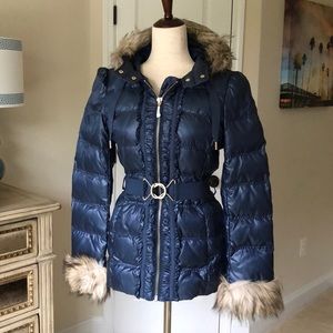Juicy Couture Navy Puffer Coat